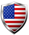 American flag shield